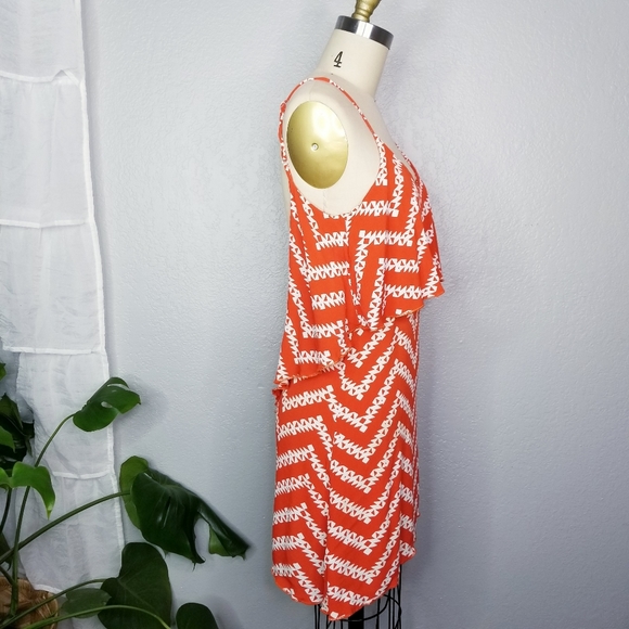 Blu moon Geo chevron  pattern dress low back - Picture 5 of 10